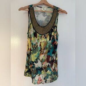 Sleeveless embellished top